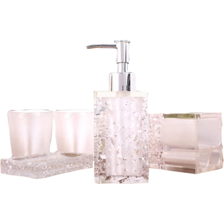 Pink Glass Bathroom Accessories Everything Bathroom